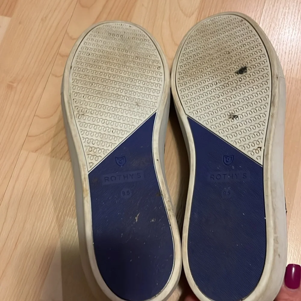 Rothy’s slip on sneakers Blue/white 9.5‎